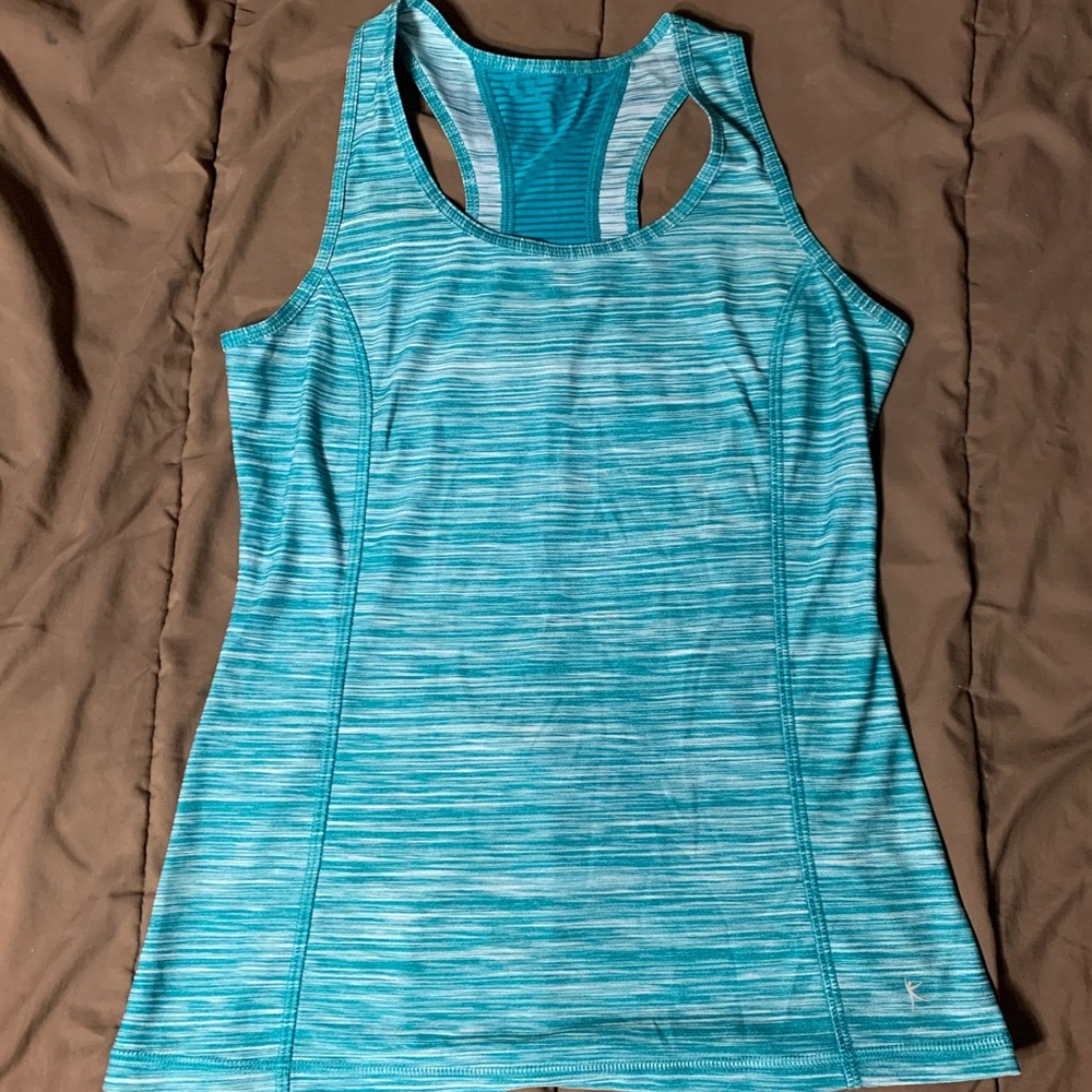 Woman’s Teal Razorback Tank - Picture 2 of 5